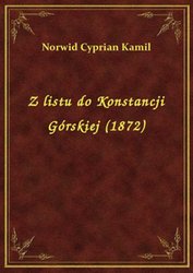: Z listu do Konstancji Górskiej (1872) - ebook