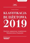 Klasyfikacja budżetowa 2019.Zawiera najnowsze wyjaśnienia Ministerstwa Finansów - ebook