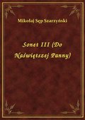 ebooki: Sonet III (Do Naświętszej Panny) - ebook