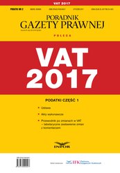 : VAT 2017. Podatki część 1 - ebook