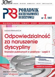: Poradnik Rachunkowości Budżetowej - e-wydanie – 7/2017